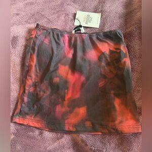 Patterned Skirt in Red and Black